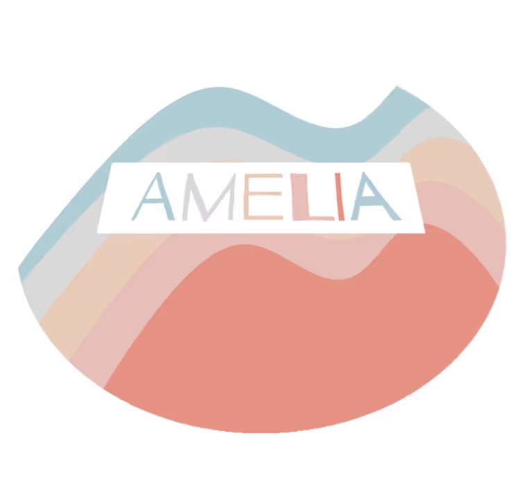 Custom Striped Name Design custom floor mat - TenStickers