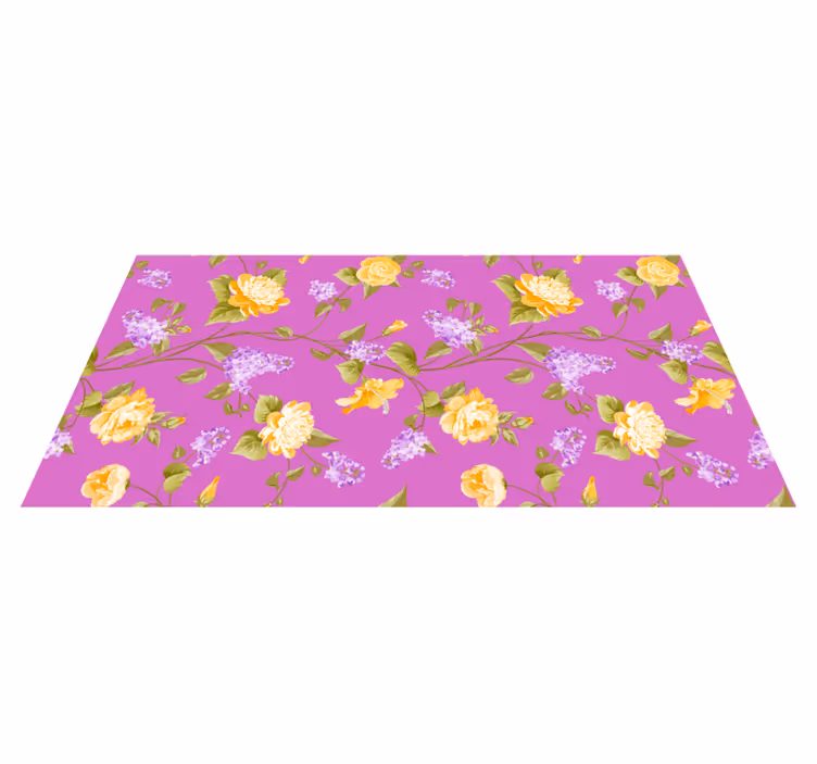 Floral Blossom Pattern floral rug - TenStickers