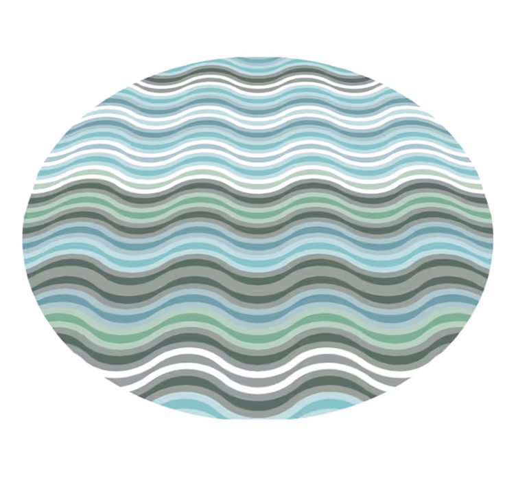 Scandinavian waves Nordic rug - TenStickers
