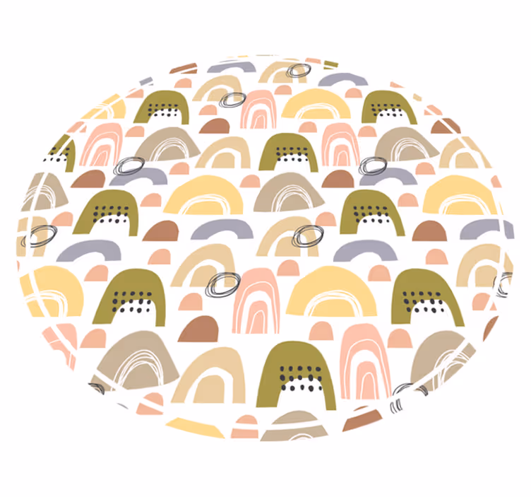 Nordic rainbow pattern nordic rug - TenStickers