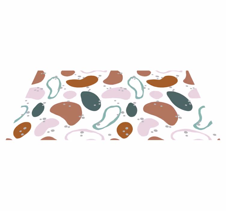 Irregular abstract shape pattern minimal rug - TenStickers