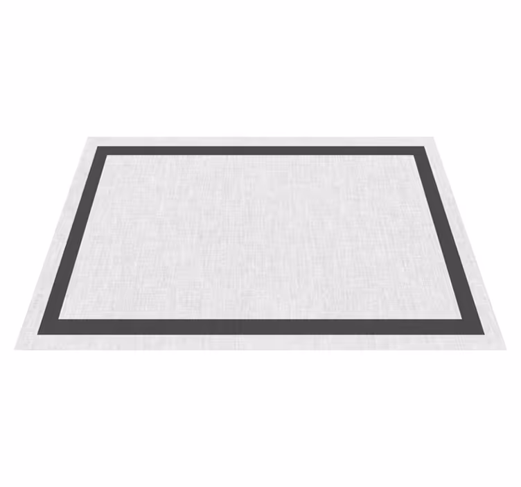 White and gray Teplon minimalist rug - TenStickers