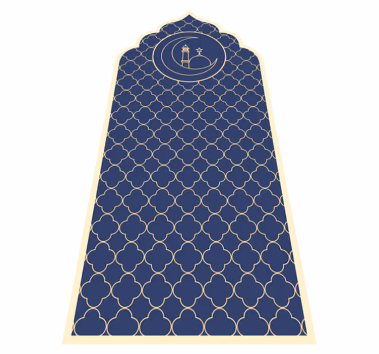 blue pattern blue rug - TenStickers