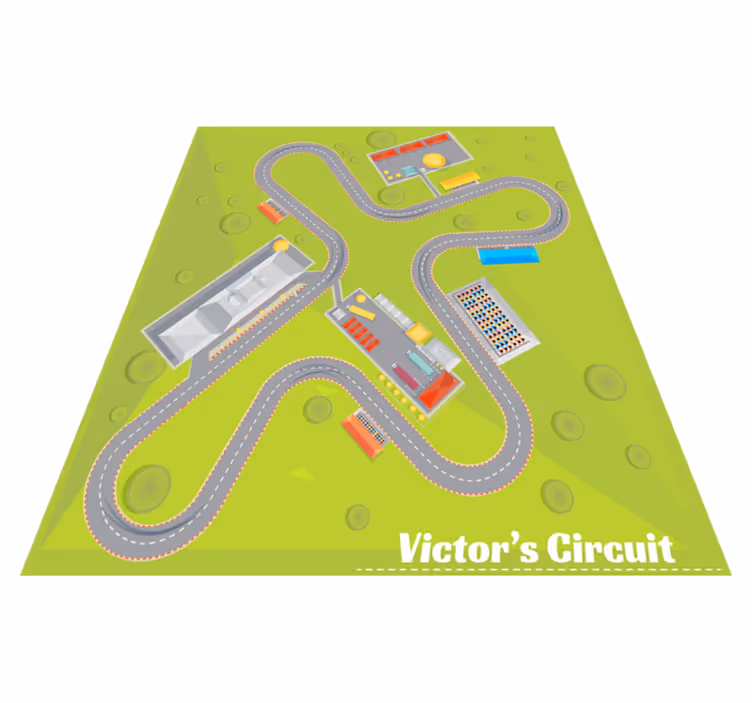 Customizable Playroad road vinyl rug - TenStickers