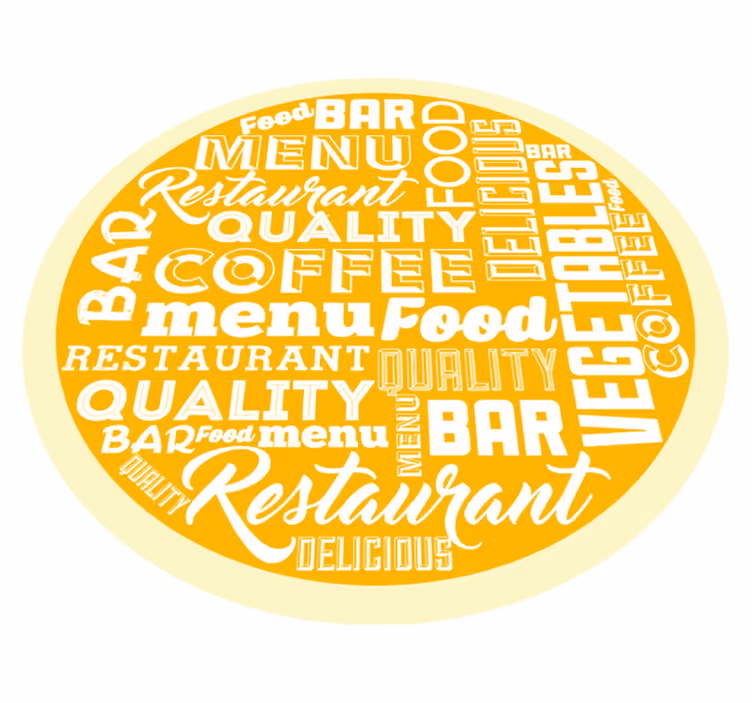 Restaurant Quality Menu custom vinyl rug - TenStickers