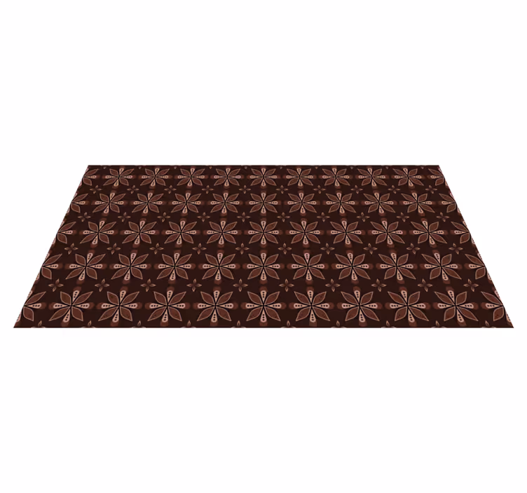 Geometric Floral Symmetry entrance hall vinyl rug - TenStickers