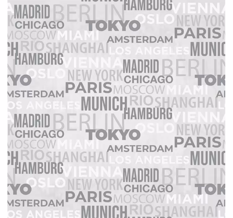 Name of cities letter wallpaper - TenStickers