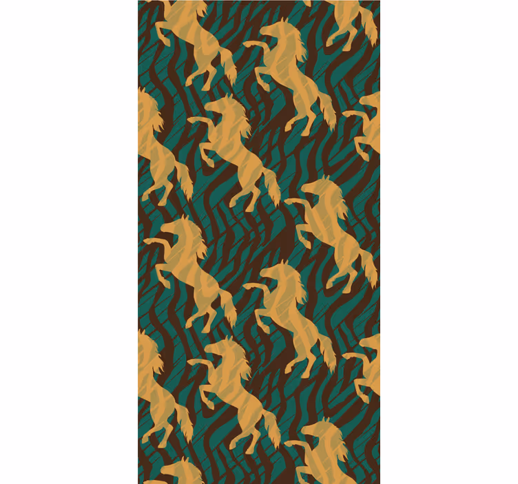 Elegant gallop motif horses wallpaper - TenStickers