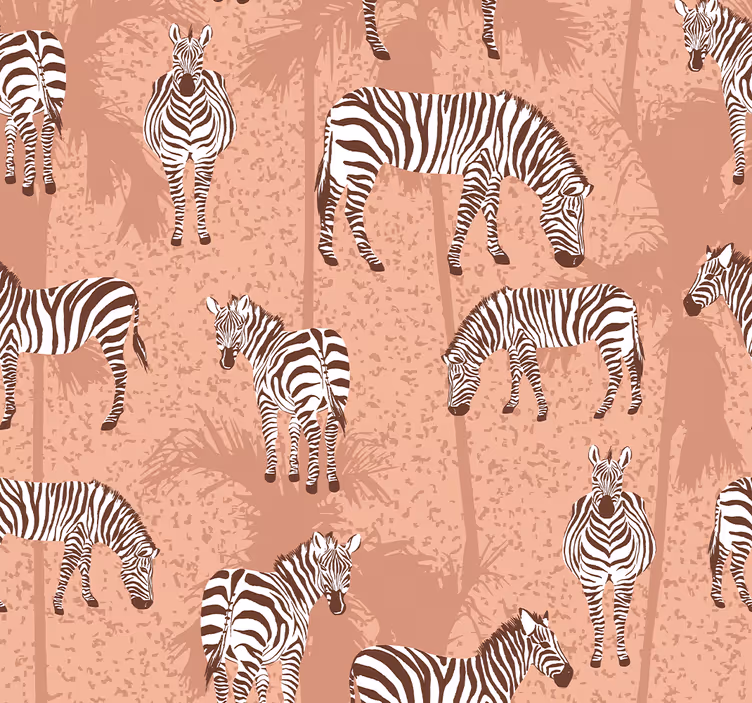 Brown typical pattern zebra wallpaper - TenStickers