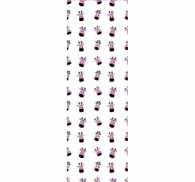 Happy Reindeer Faces animal wallpaper - TenStickers