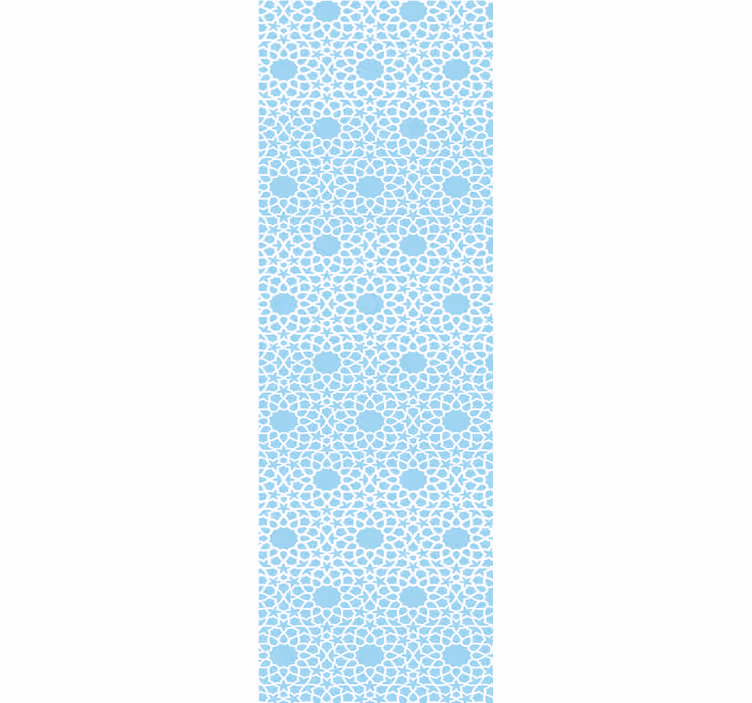 Flowery circle pattern floral ornament wallpaper - TenStickers