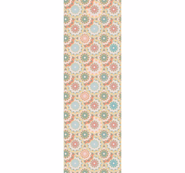 Ornate circular design floral ornament wallpaper - TenStickers