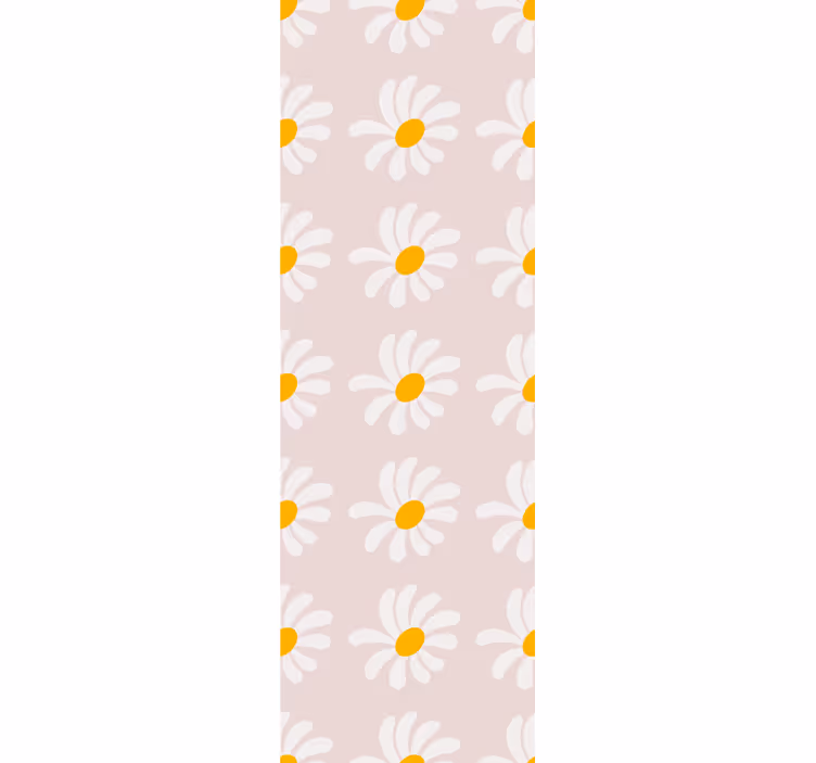Sweet daisy rows flower wallpaper - TenStickers