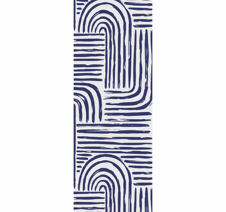 Curved Line Design geometric wallpaper - TenStickers