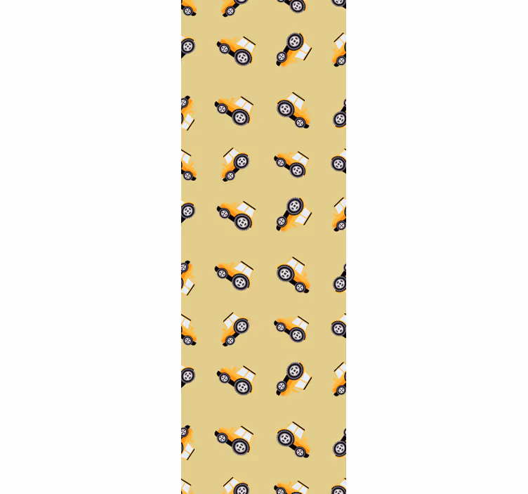 Cute construction trucks kids wallpaper - TenStickers