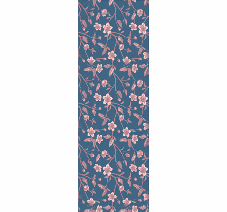 Pink branch blossoms flower wallpaper - TenStickers