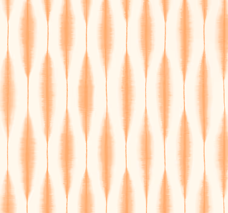 "Ikat Kasuri" orange shapes wallpaper - TenStickers