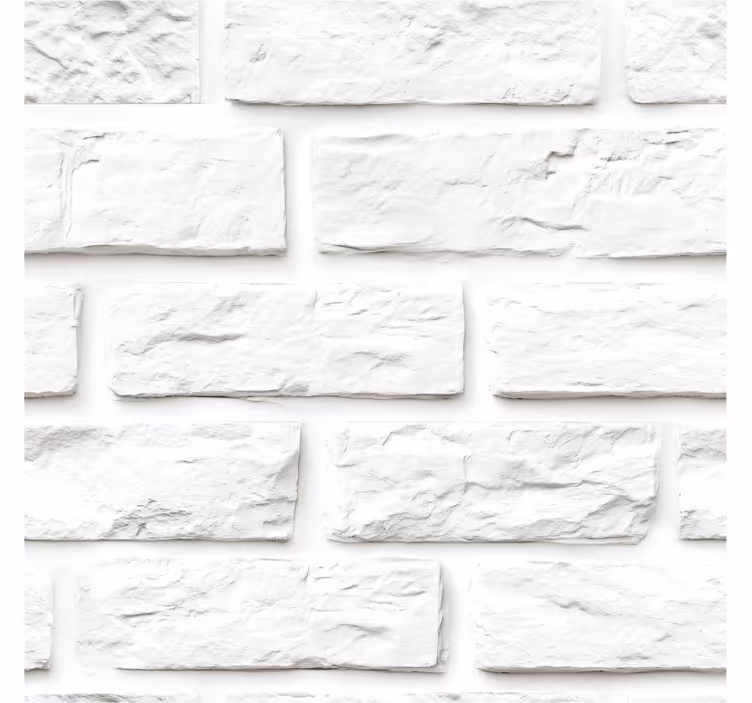 White stone bricks  kitchen wallpaper - TenStickers
