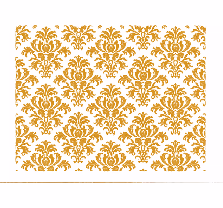 Baroque Damask Pattern entryway wallpaper - TenStickers