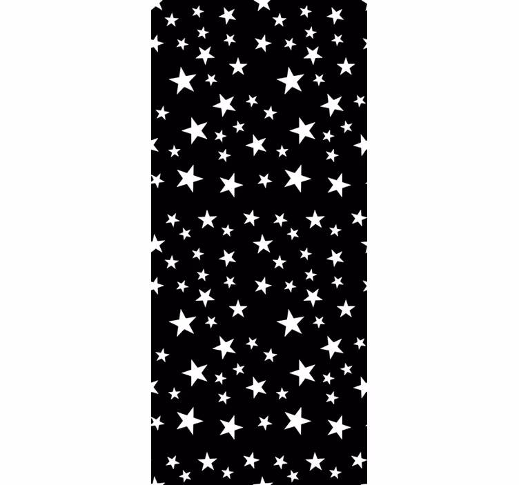 Star wallpaper in monochrome elegance - TenStickers