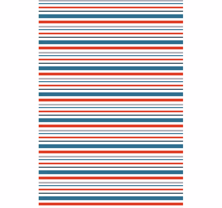 Ornamental wallpaper in marine retro striped design - TenStickers