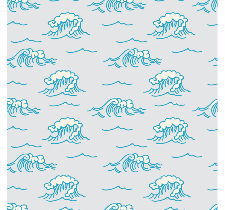 Bedroom wallpaper ocean wave design - TenStickers