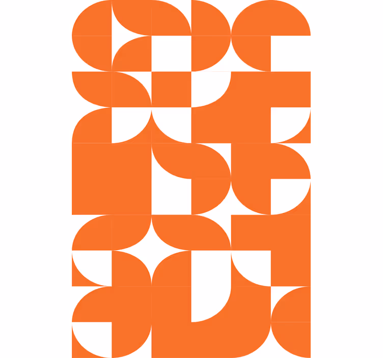 Texture pattern wallpaper in orange circle design - TenStickers