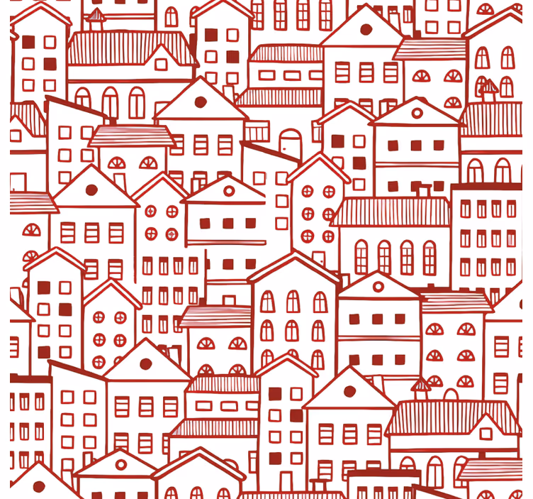 Texture pattern wallpaper in modern city comic style - TenStickers
