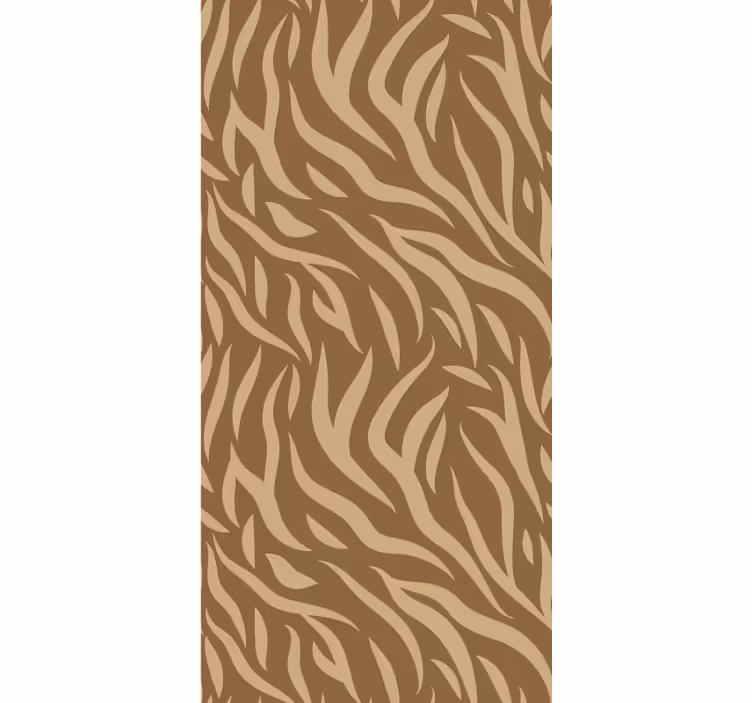 Texture pattern wallpaper in brown and beige tiger skin - TenStickers