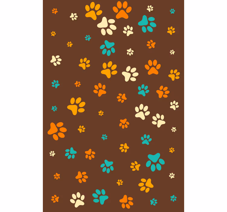 Animal wallpaper dog paw prints - TenStickers