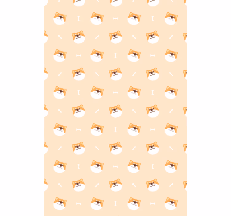 Animal wallpaper cute dog face illustration - TenStickers
