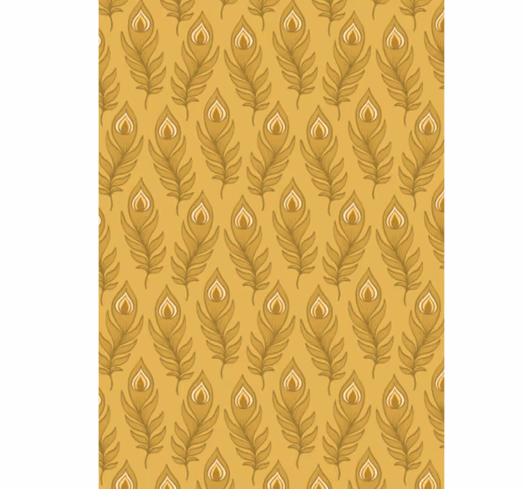 Animal wallpaper featuring a blue floral turkey - TenStickers