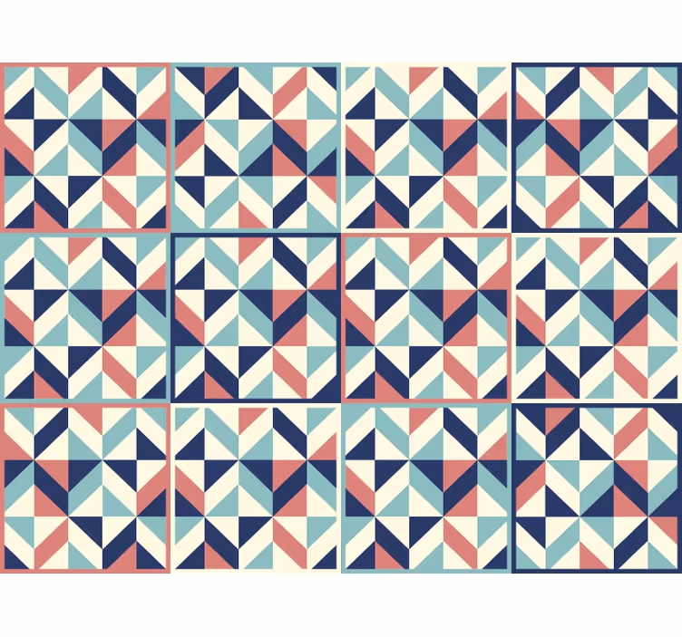 Office wallpaper geometric patterned design - TenStickers
