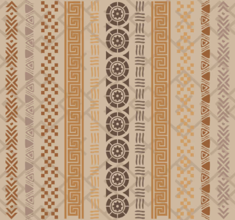 Office wallpaper puzzle stamp effect in brown - TenStickers