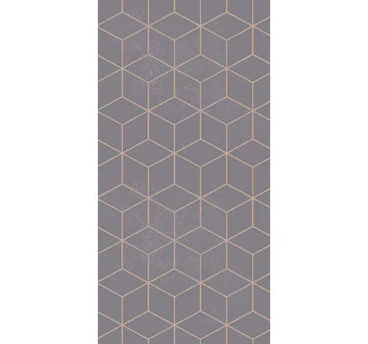 Office wallpaper geometric grey hexagon pattern - TenStickers