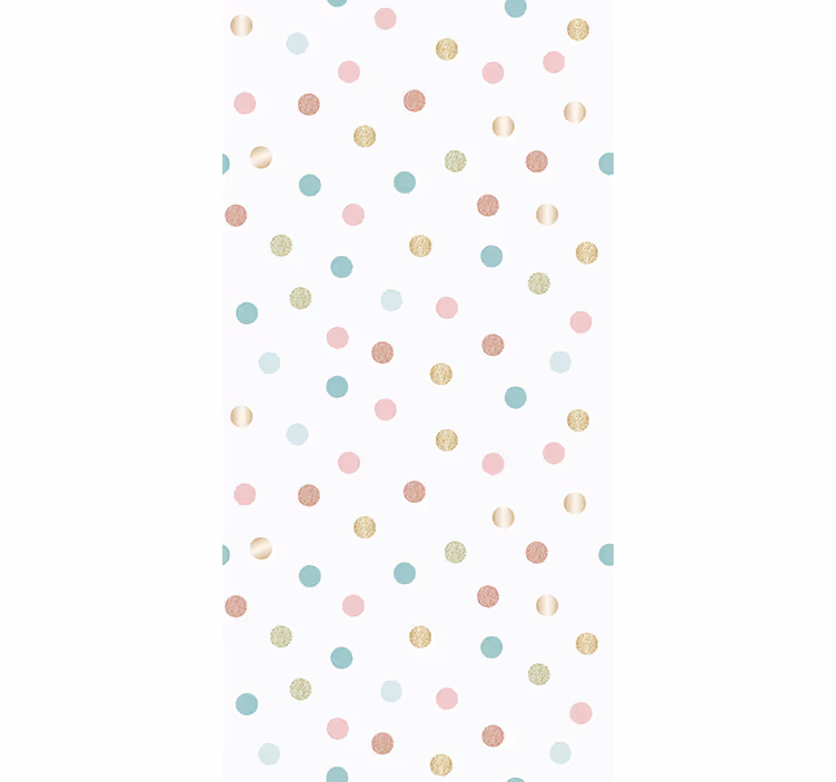 Entryway wallpaper with glitter confetti polka dots - TenStickers