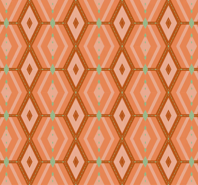 Hallway wallpaper 30s autumnal tints geometric - TenStickers