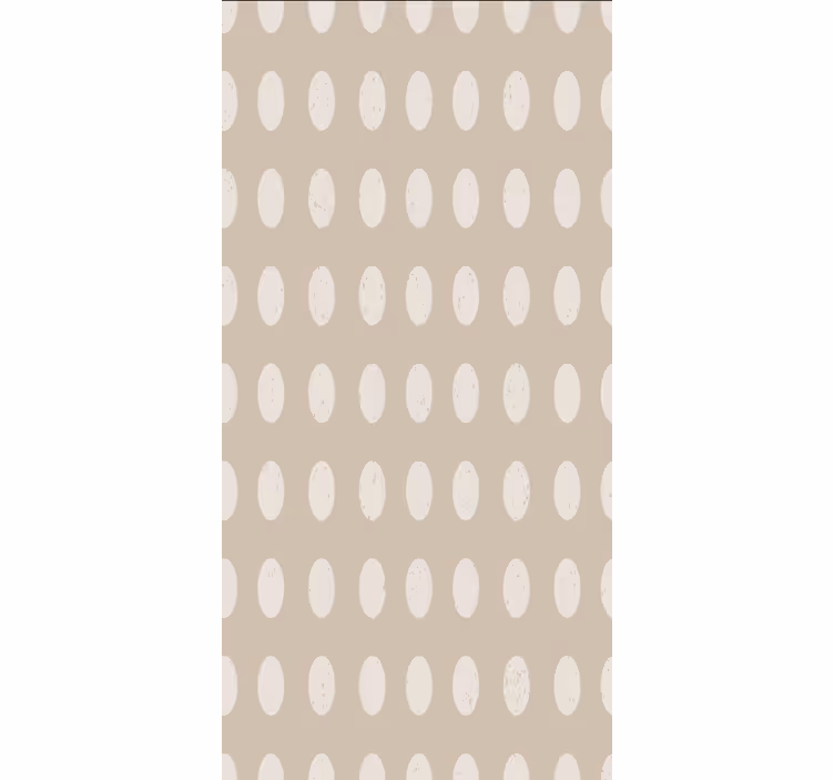 Dining room wallpaper geometric white circle design - TenStickers