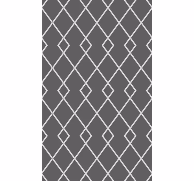 Dining room wallpaper gray and white diamond design - TenStickers