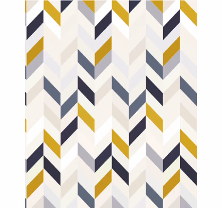 Dining room wallpaper chevron zigzag pattern - TenStickers