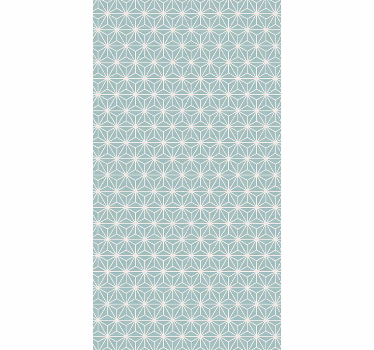 Geometric wallpaper in green starburst pattern - TenStickers