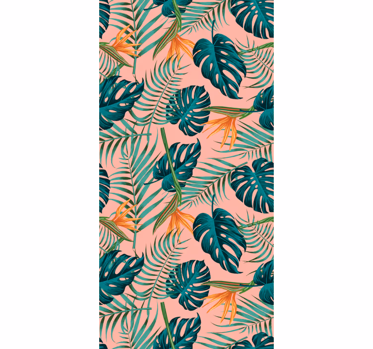 Nature wallpaper tropical leaf showcase - TenStickers