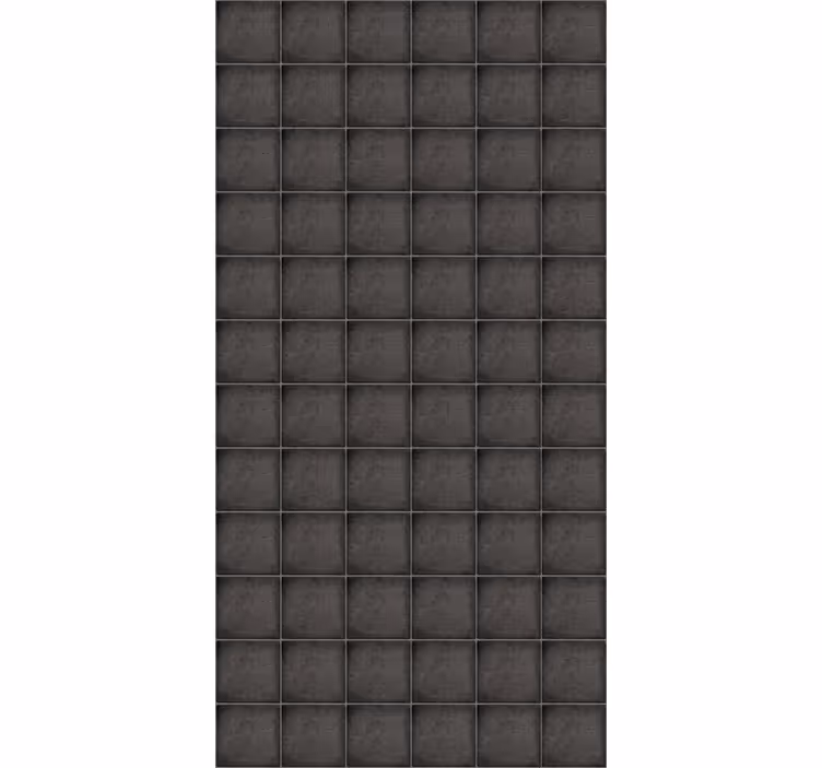 Tile wallpaper black stone square bricks - TenStickers
