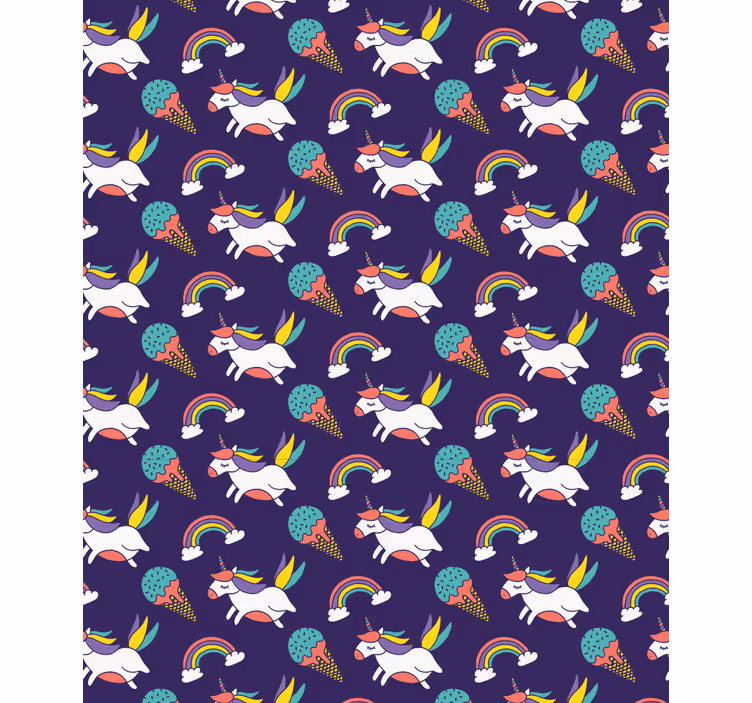 Kids wallpaper unicorn design - TenStickers