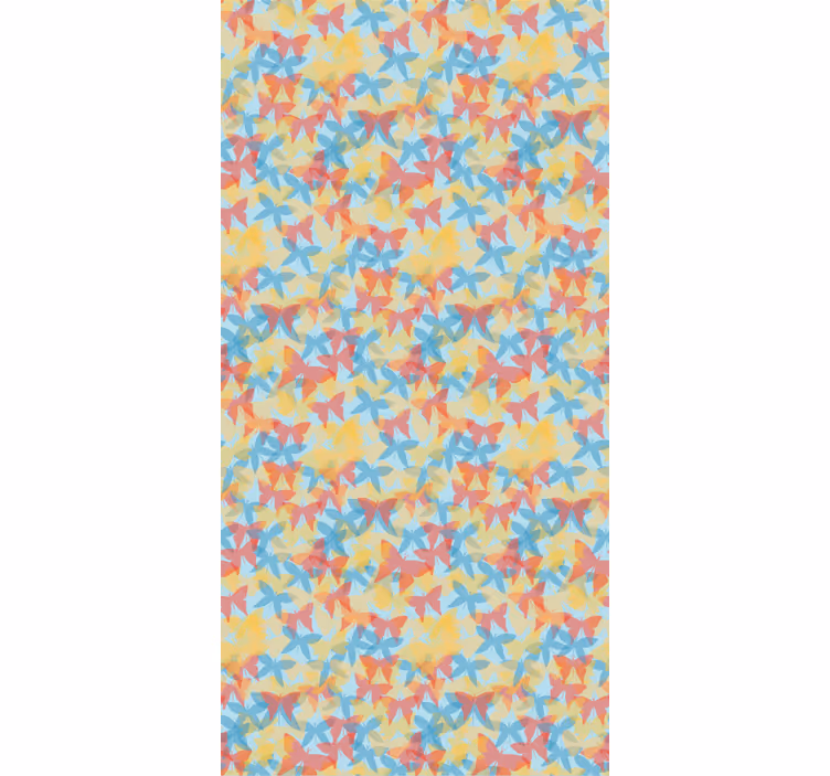 Kids wallpaper in orange, yellow, and blue - TenStickers