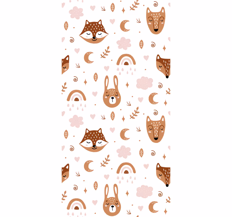 Kids wallpaper woodland animals - TenStickers