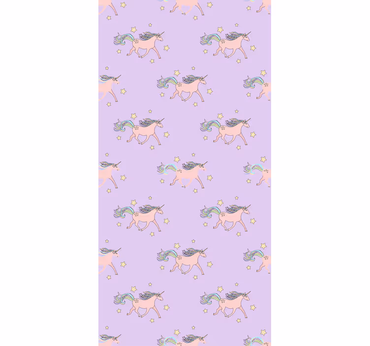 Kids wallpaper dancing unicorns design - TenStickers