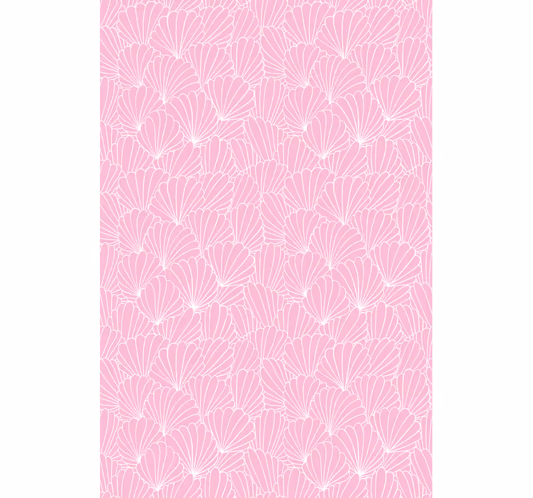 Kids wallpaper in pink shell pattern - TenStickers