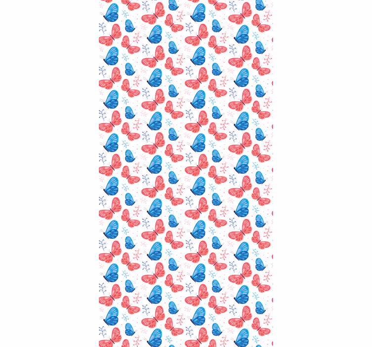 Butterfly wallpaper with branches - TenStickers
