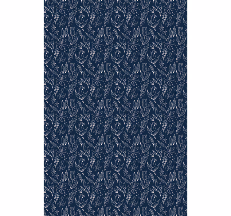 Hallway wallpaper with seamless floral lilies pattern - TenStickers